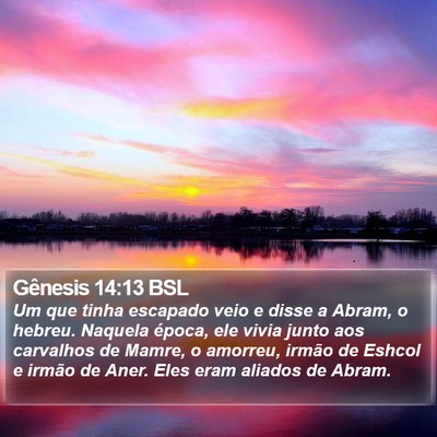 Gênesis 14:13 BSL Bible Verse Image