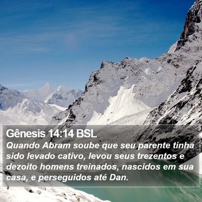 Gênesis 14:14 BSL Bible Verse Image