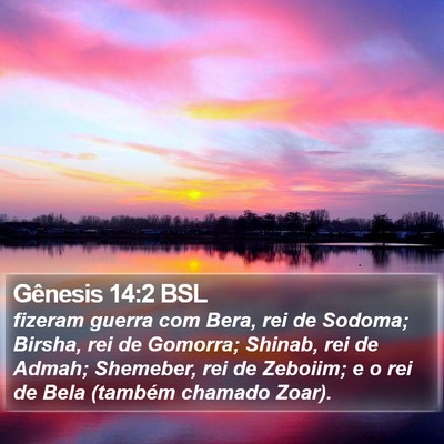 Gênesis 14:2 BSL Bible Verse Image