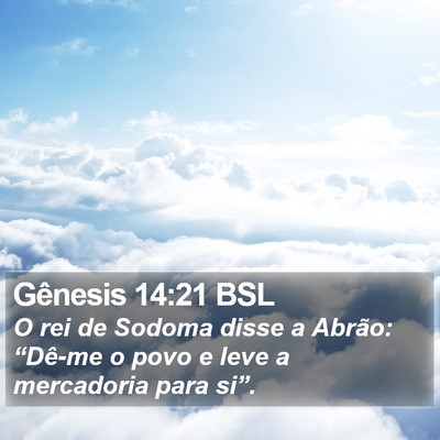 Gênesis 14:21 BSL Bible Verse Image