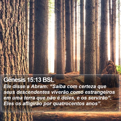 Gênesis 15:13 BSL Bible Verse Image