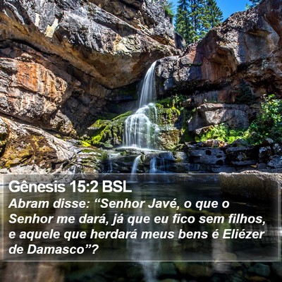 Gênesis 15:2 BSL Bible Verse Image