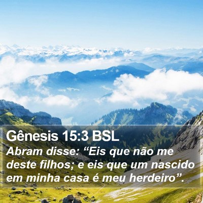 Gênesis 15:3 BSL Bible Verse Image