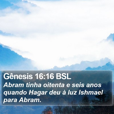 Gênesis 16:16 BSL Bible Verse Image