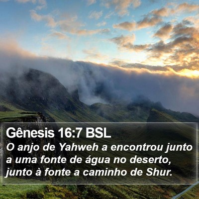 Gênesis 16:7 BSL Bible Verse Image
