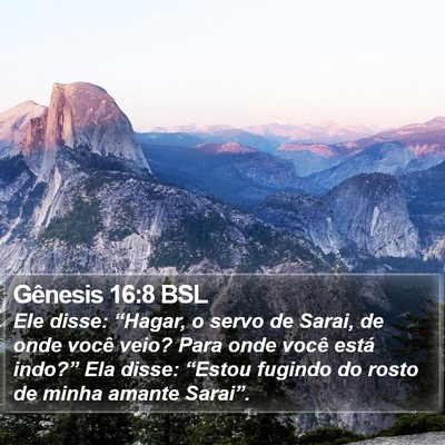 Gênesis 16:8 BSL Bible Verse Image