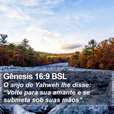 Gênesis 16:9 BSL Bible Verse Image