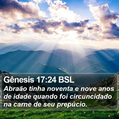 Gênesis 17:24 BSL Bible Verse Image