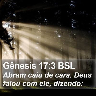 Gênesis 17:3 BSL Bible Verse Image