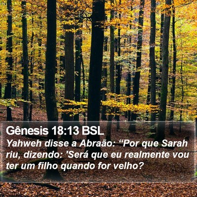 Gênesis 18:13 BSL Bible Verse Image