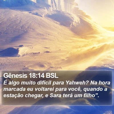 Gênesis 18:14 BSL Bible Verse Image