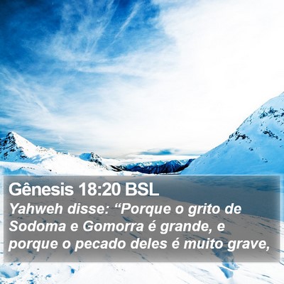 Gênesis 18:20 BSL Bible Verse Image