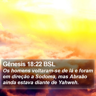 Gênesis 18:22 BSL Bible Verse Image