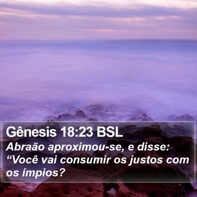 Gênesis 18:23 BSL Bible Verse Image