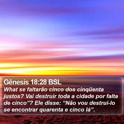 Gênesis 18:28 BSL Bible Verse Image