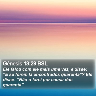 Gênesis 18:29 BSL Bible Verse Image