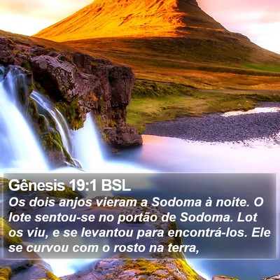 Gênesis 19:1 BSL Bible Verse Image