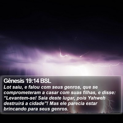 Gênesis 19:14 BSL Bible Verse Image