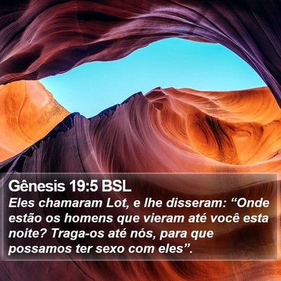 Gênesis 19:5 BSL Bible Verse Image