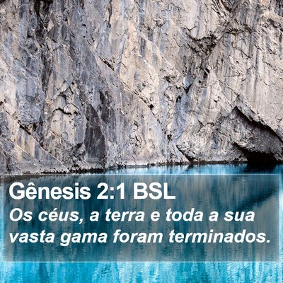 Gênesis 2:1 BSL Bible Verse Image