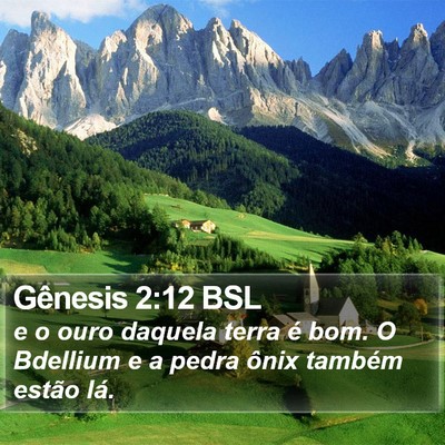 Gênesis 2:12 BSL Bible Verse Image