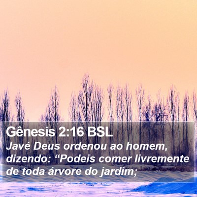 Gênesis 2:16 BSL Bible Verse Image