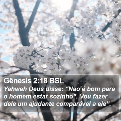 Gênesis 2:18 BSL Bible Verse Image