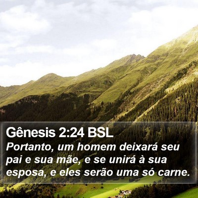 Gênesis 2:24 BSL Bible Verse Image
