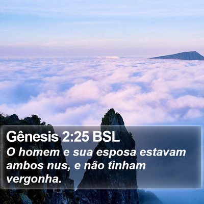 Gênesis 2:25 BSL Bible Verse Image