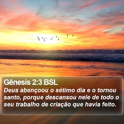 Gênesis 2:3 BSL Bible Verse Image