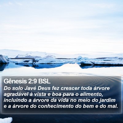 Gênesis 2:9 BSL Bible Verse Image