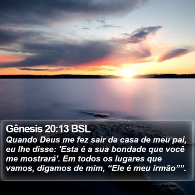 Gênesis 20:13 BSL Bible Verse Image
