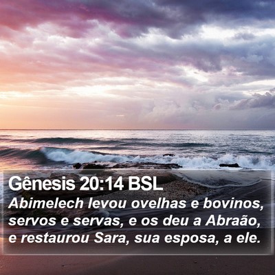 Gênesis 20:14 BSL Bible Verse Image