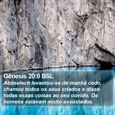 Gênesis 20:8 BSL Bible Verse Image