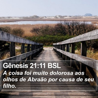 Gênesis 21:11 BSL Bible Verse Image