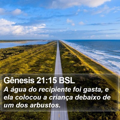 Gênesis 21:15 BSL Bible Verse Image