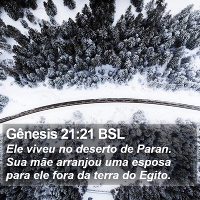 Gênesis 21:21 BSL Bible Verse Image