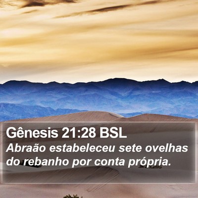 Gênesis 21:28 BSL Bible Verse Image