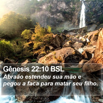 Gênesis 22:10 BSL Bible Verse Image