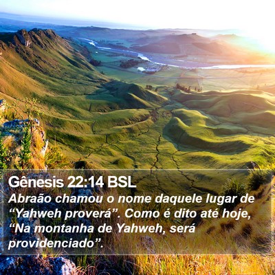 Gênesis 22:14 BSL Bible Verse Image