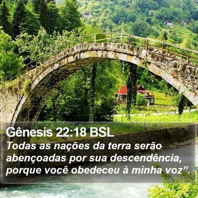 Gênesis 22:18 BSL Bible Verse Image