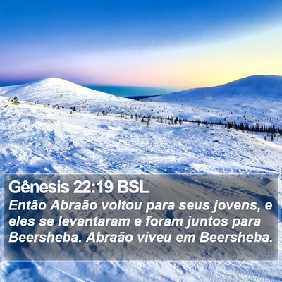 Gênesis 22:19 BSL Bible Verse Image