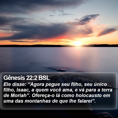 Gênesis 22:2 BSL Bible Verse Image