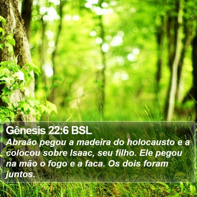 Gênesis 22:6 BSL Bible Verse Image