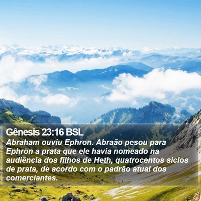 Gênesis 23:16 BSL Bible Verse Image