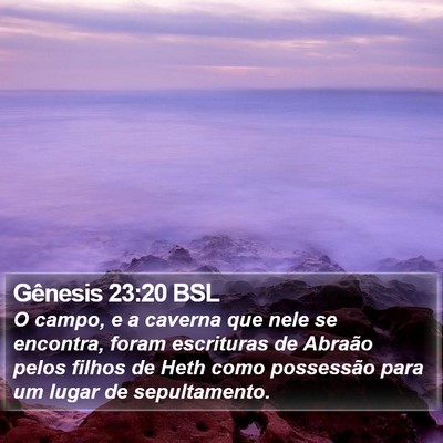 Gênesis 23:20 BSL Bible Verse Image