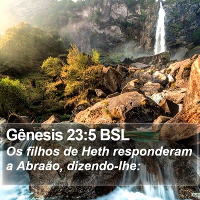 Gênesis 23:5 BSL Bible Verse Image