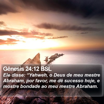 Gênesis 24:12 BSL Bible Verse Image