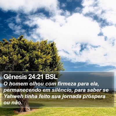 Gênesis 24:21 BSL Bible Verse Image