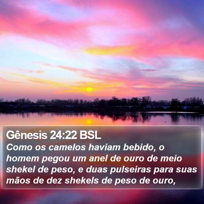 Gênesis 24:22 BSL Bible Verse Image